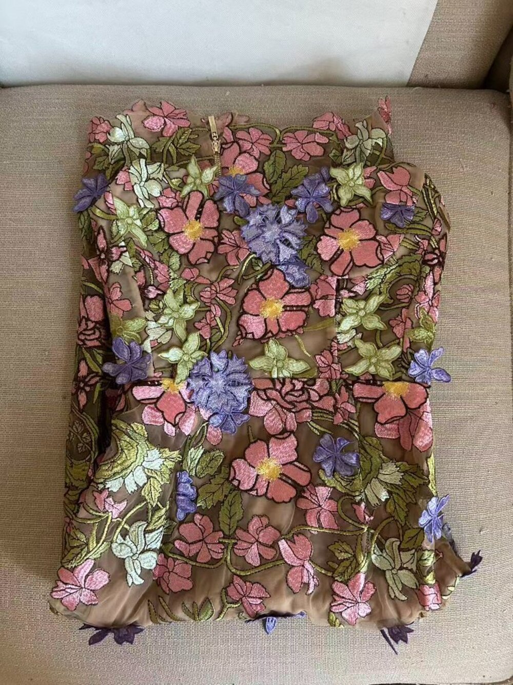 Bronx and Banco Iris Floral Maraya Strapless Ankle Dress Medium Pink Purple - Picture 4 of 11
